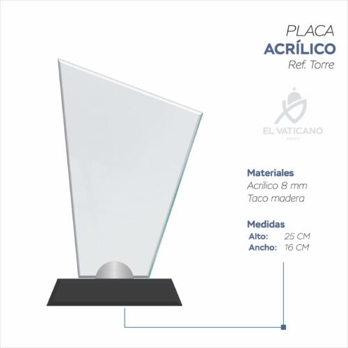 Placa en Acrílico Ref. Torre - Imagen 2