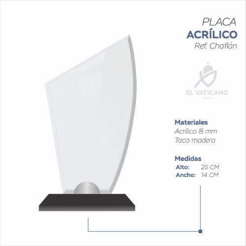 Placa en Acrílico Ref. Chaflán - Imagen 2