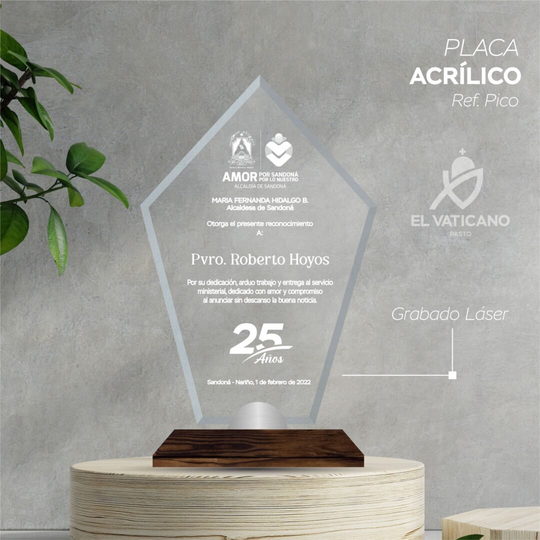 Placa en Acrílico Ref. Pico