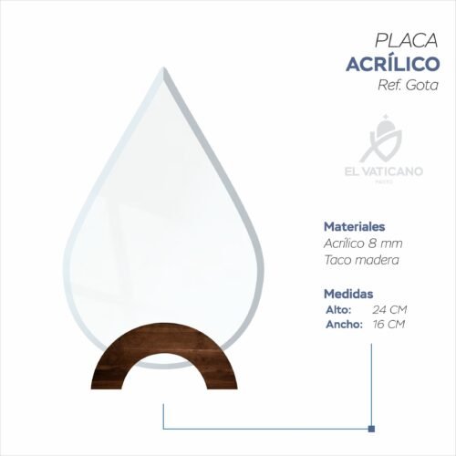 Placa en Acrílico Ref. Gota - Imagen 2