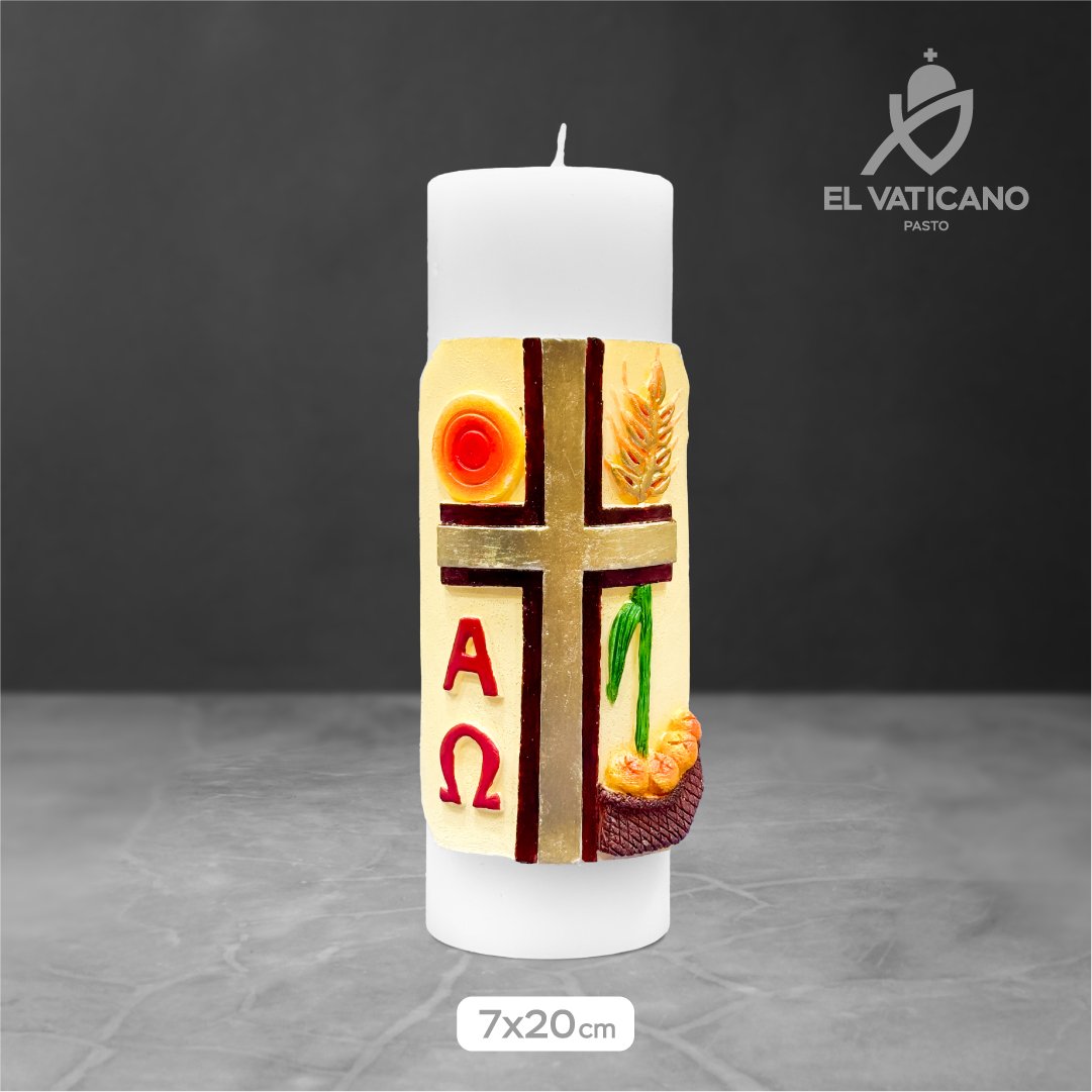 Cirio Eucaristía Panes 7x20