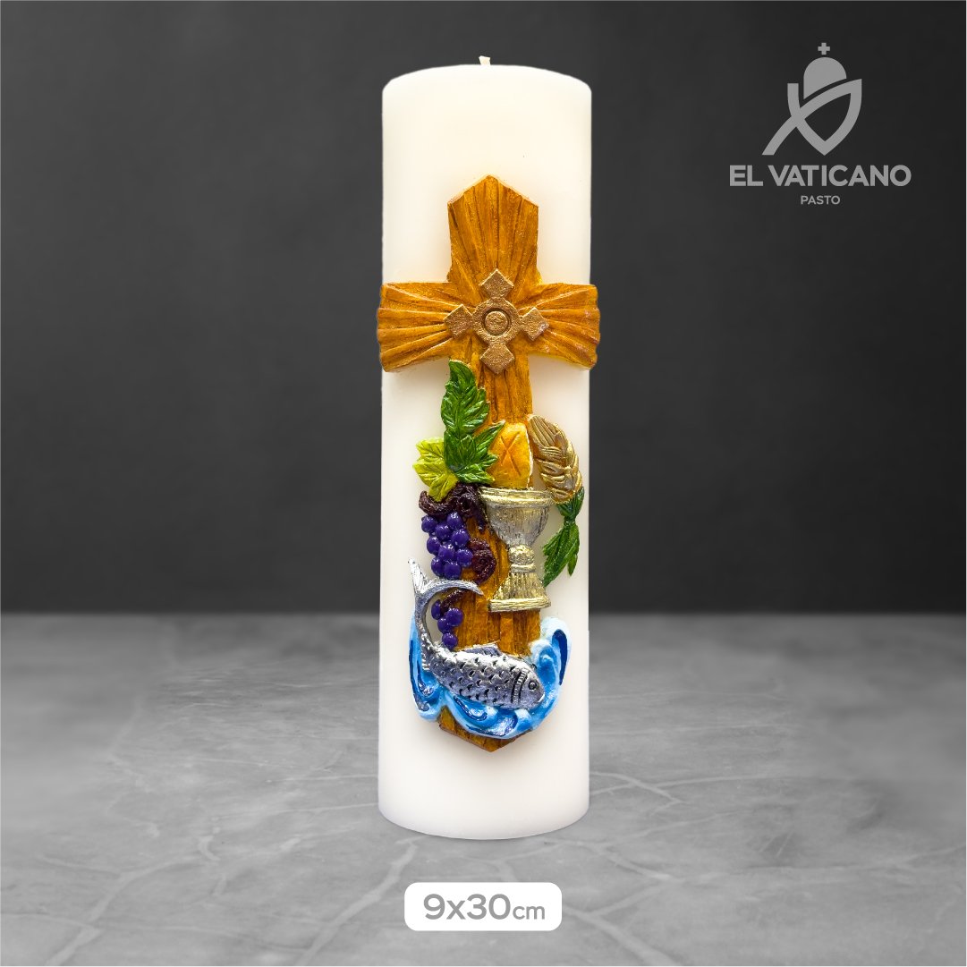 Cirio Sagrada Eucaristía 9x30