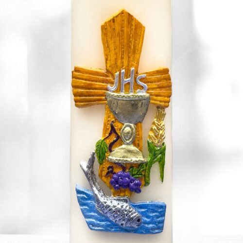 Cirio Eucaristía Pez 9x30 - Imagen 2