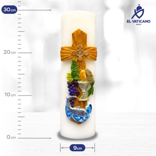 Cirio Sagrada Eucaristía 9x30 - Imagen 1