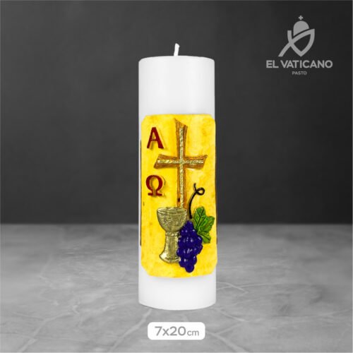 Cirio Eucaristía Uvas 7x20 - Imagen 1