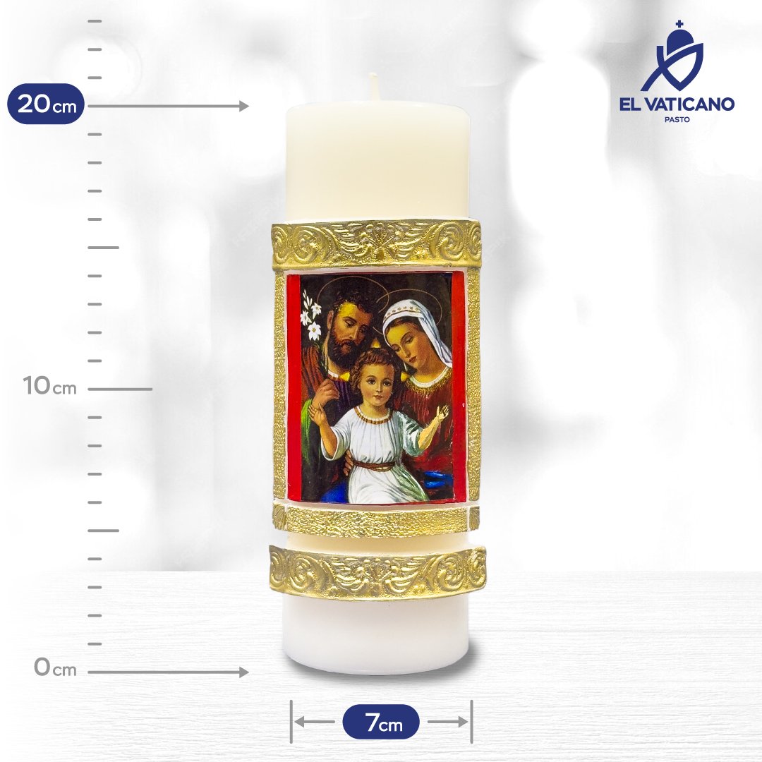 Cirio Personalizado Familia Sagrada 7x20