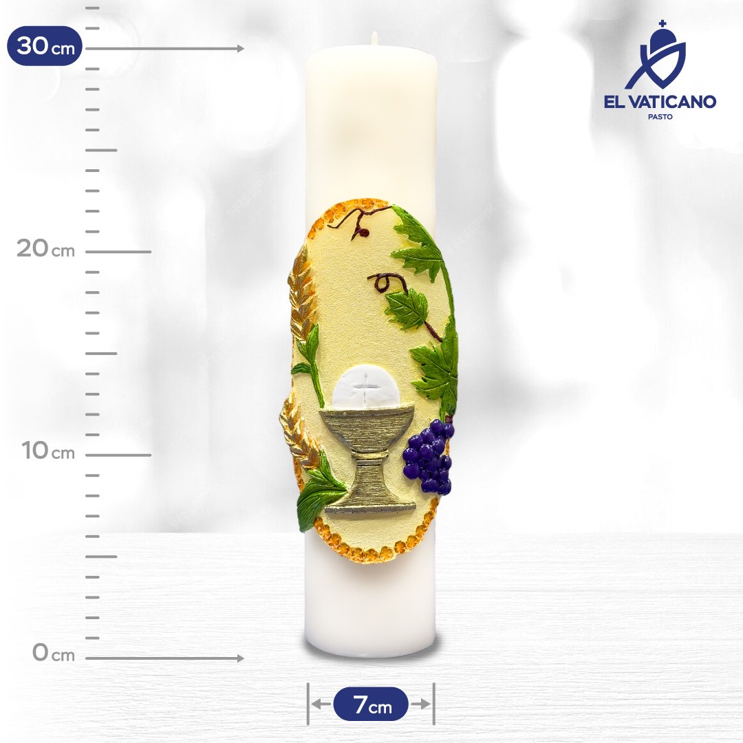 Cirio Eucaristía Ovalo 7x30