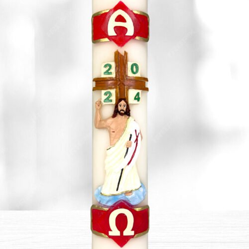Cirio Cristo Recusitado 9x50 · 6 libras - Imagen 2