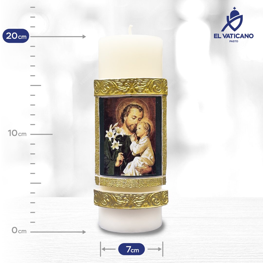 Cirio Personalizado San José 7x20