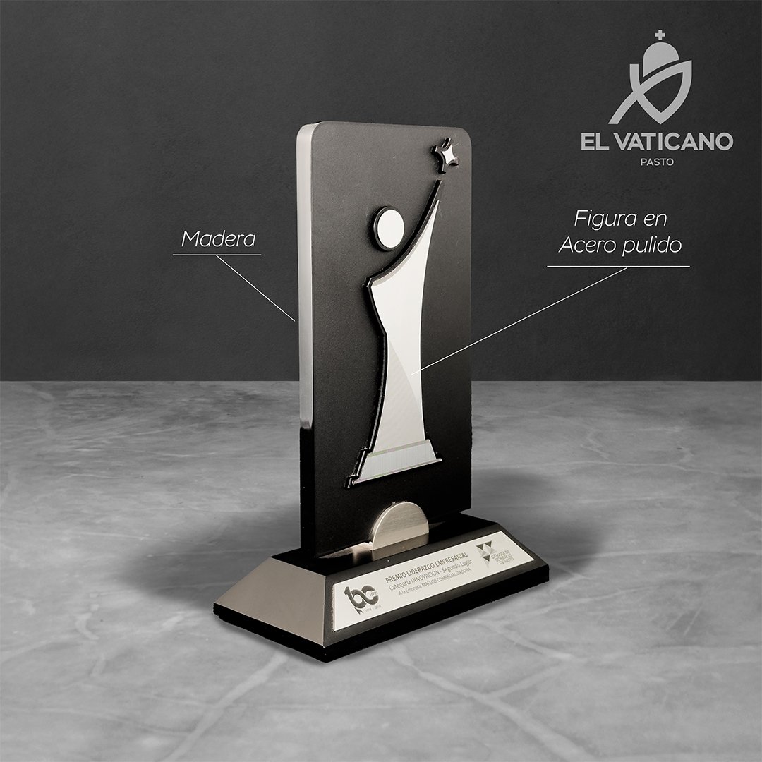 Reconocimiento con incrustación en aluminio