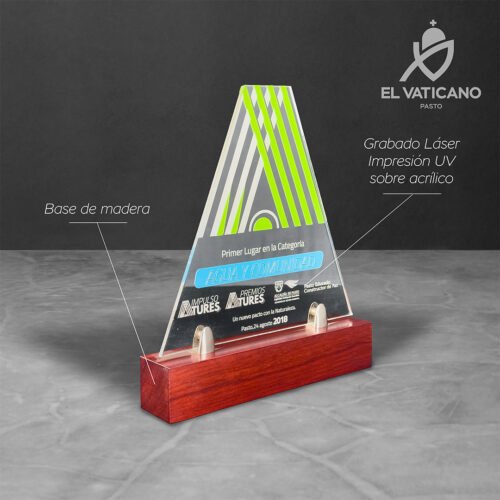 Placa impresa en UV con base de madera - Imagen 1