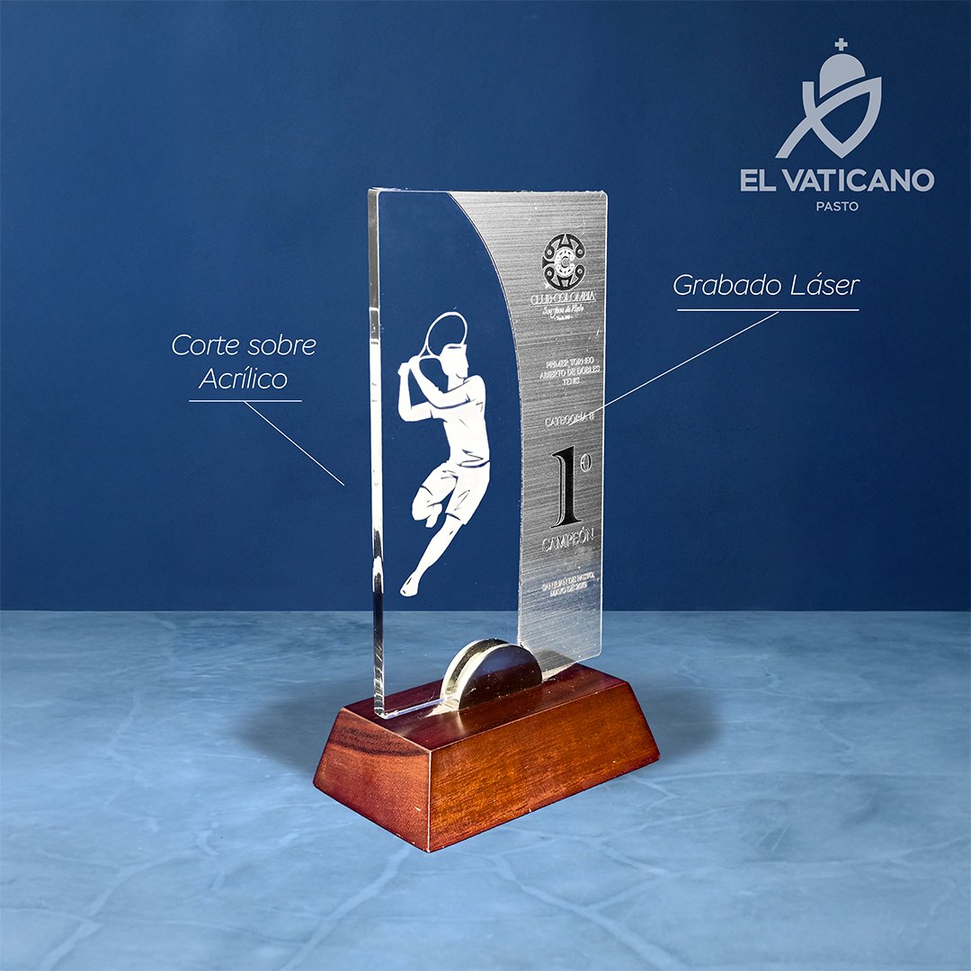 Reconocimiento/Placa de Tenis en acrílico