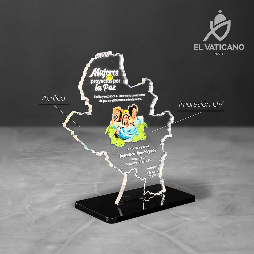 Placa Nariño impreso en UV