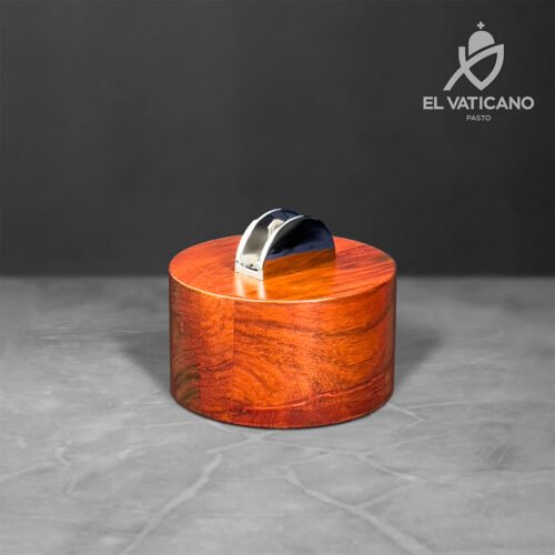 Taco de madera para Trofeo / Placa Redondo Miel - Imagen 1