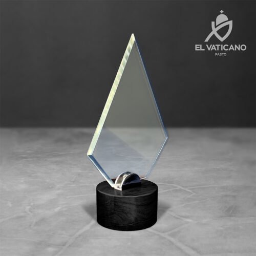 Taco de madera para Trofeo / Placa Redondo Negro - Imagen 2