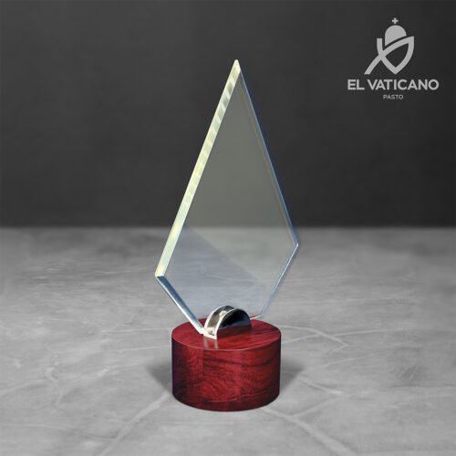 Taco de madera para Trofeo / Placa Redondo Vino tinto - Imagen 2