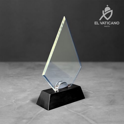 Taco de madera para Trofeo / Placa Trapecio Negro - Imagen 2