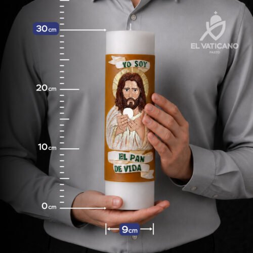 Cirio Jesús Eucaristía 9x30 - Imagen 2