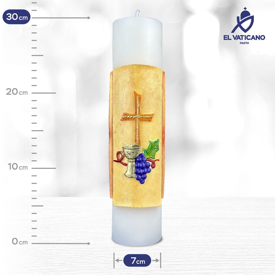 Cirio Eucaristía Uvas 7x30