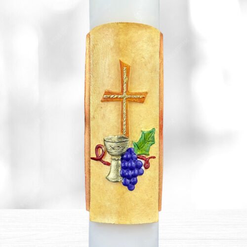 Cirio Eucaristía Uvas 7x30 - Imagen 2
