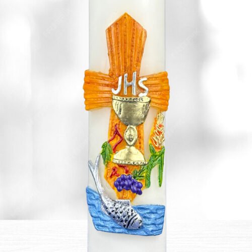 Cirio Eucaristía y Pez 7x30 - Imagen 2