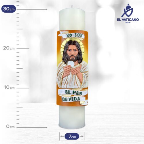 Cirio Jesús Eucaristía 7x30 - Imagen 1