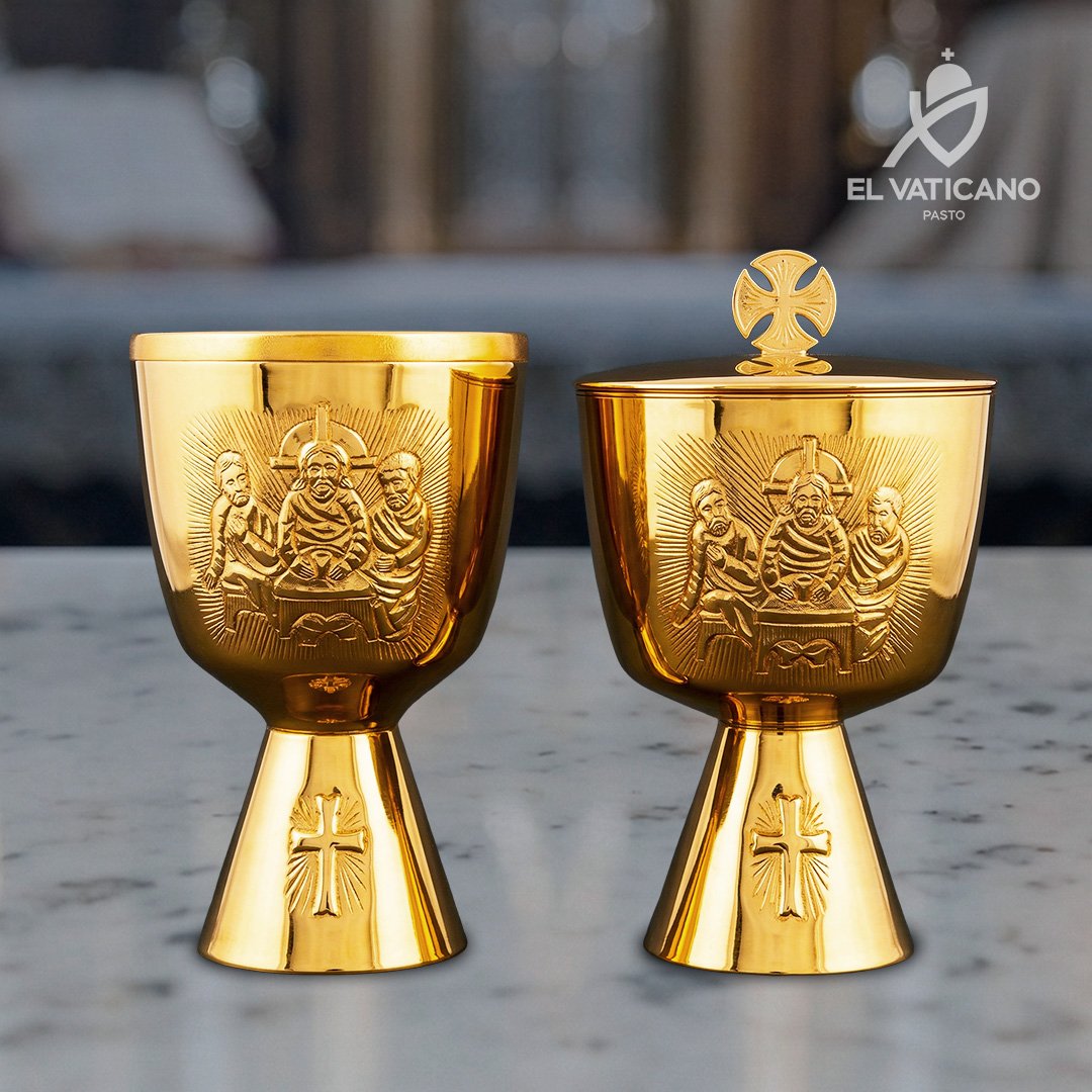 Juego de Copón y Cáliz de Lujo - Eucaristía