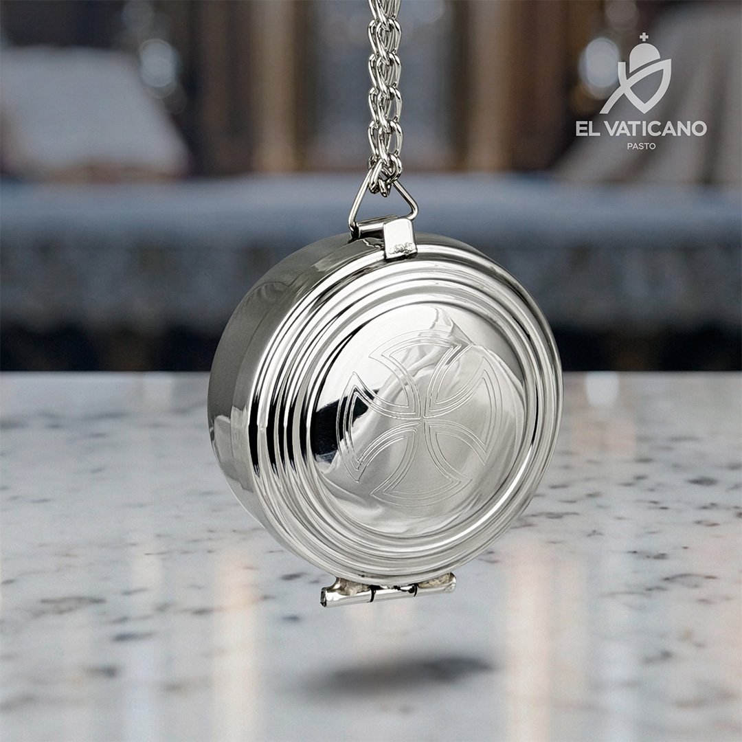 Porta viático con cadena