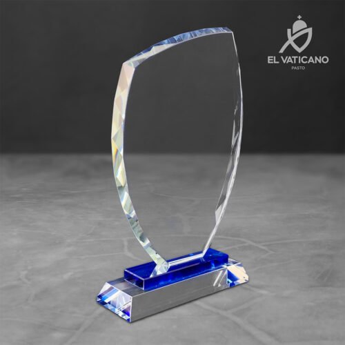 Placa de cristal con base en cristal azul 2 - Imagen 1