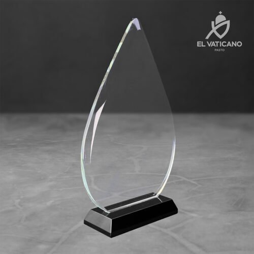 Placa de cristal gota con base en cristal - Imagen 1