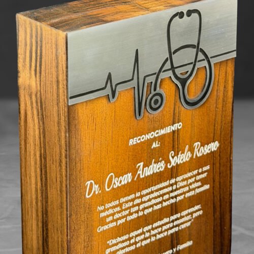 Reconocimiento/Placa de madera maciza 2 - Imagen 2
