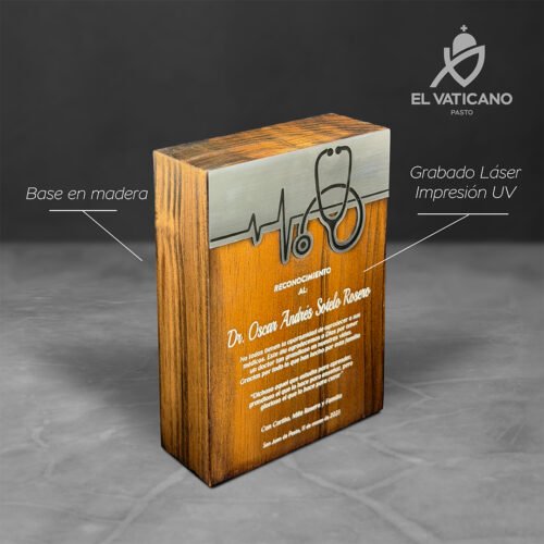 Reconocimiento/Placa de madera maciza 2 - Imagen 1