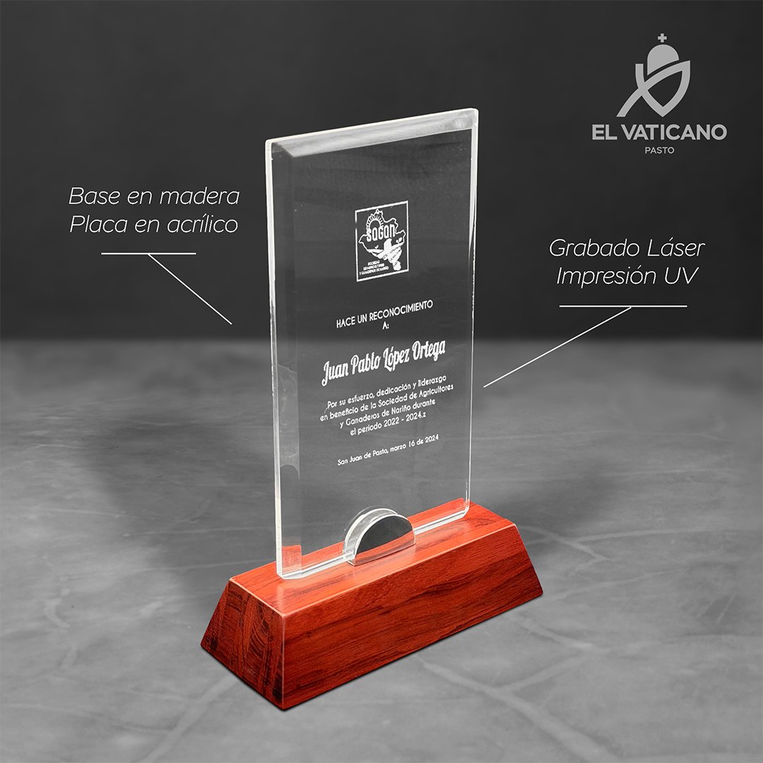 Placa de acrílico cuadrada