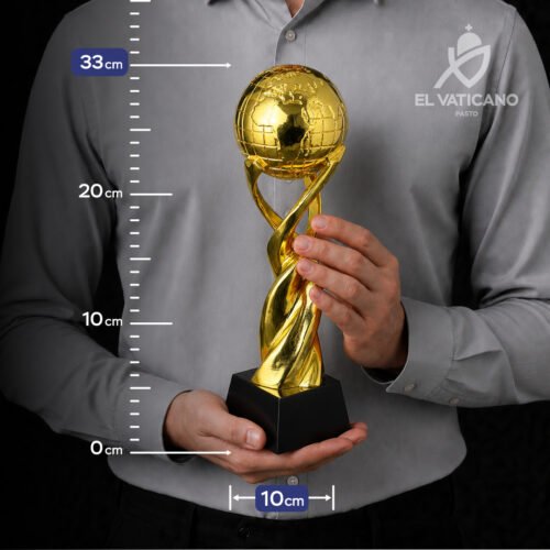 Trofeo Mundo en resina - Imagen 2