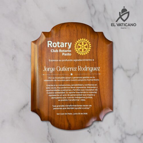 Escudo Reconocimiento Rotary - Imagen 1