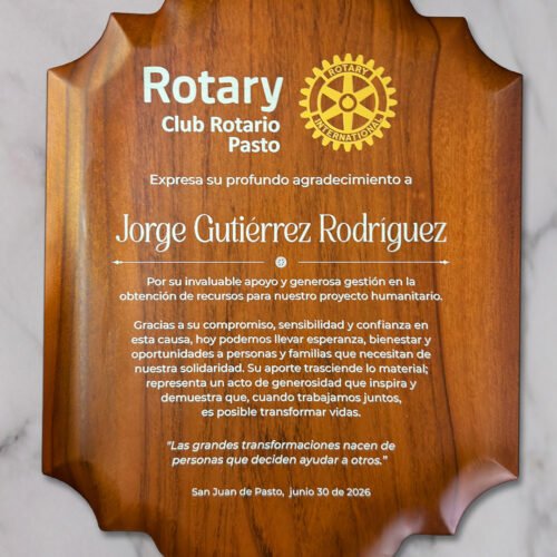 Escudo Reconocimiento Rotary - Imagen 2