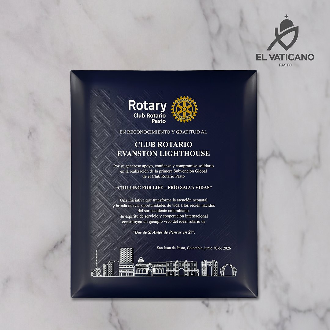 Placa de madera reconocimiento con fondo texturizado Rotary